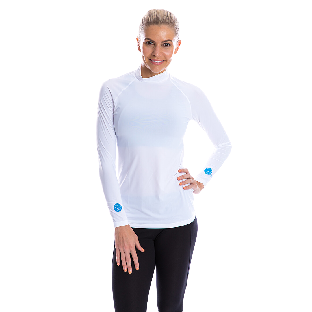 Women's Cooling Shirt High Neck (White)