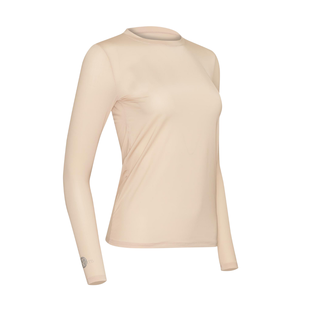 Women's Cooling Shirt Round Neck (Beige)