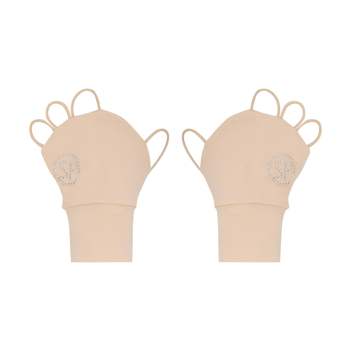 SP Glove (Palmless sun glove) - Crystal logo [Beige] - SParms