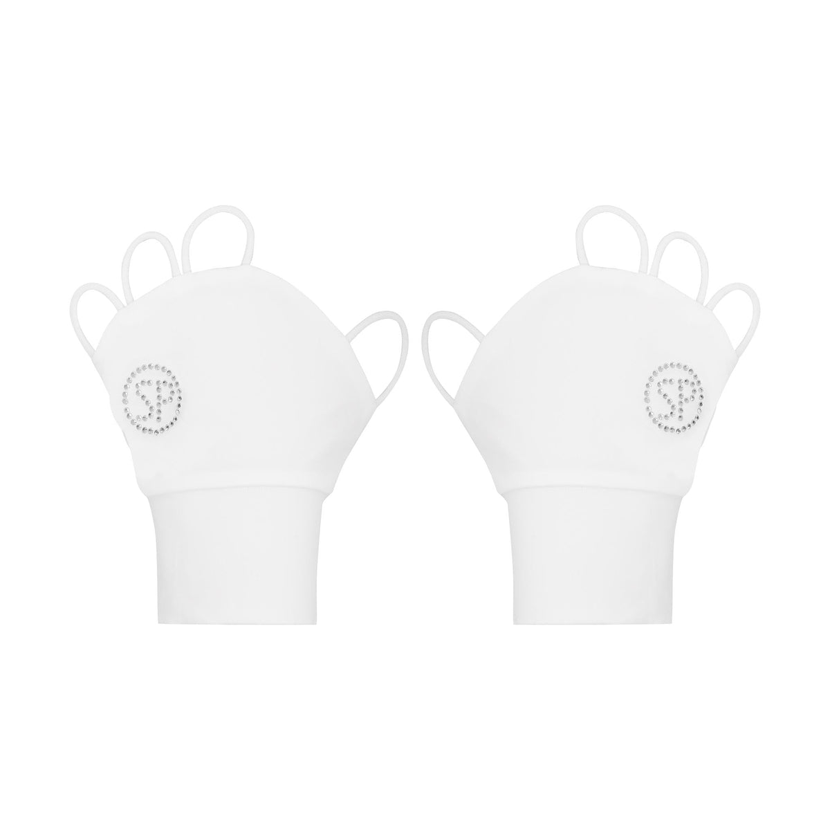 SP Glove (Palmless sun glove) - Crystal logo [White] - SParms